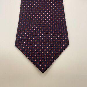 Angelo Bosani 100% Silk Tie 59x3.75 Navy Blue Diamond Foulard VGUC